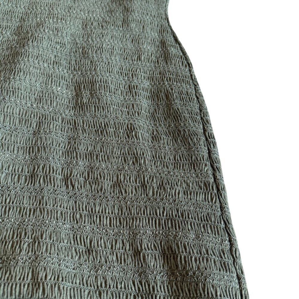 Akemi + Kin x Anthropologie Green Smocked Mini Dress Ruffle Size Medium Women's - Picture 6 of 10